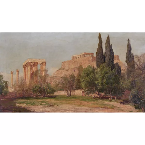 Georg Macco — Das Olympieion mit Akropolis.