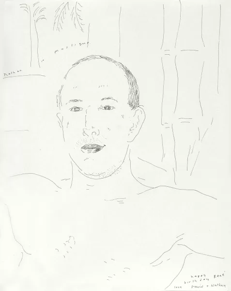 David Hockney — Nathan in Mustique
