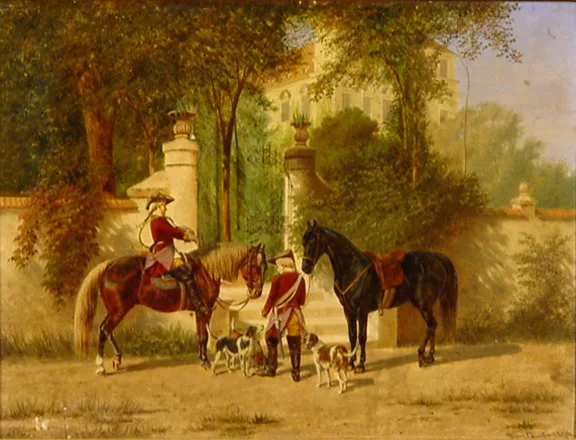 Franz Quaglio — Aufbruch zur Jagd, 1894