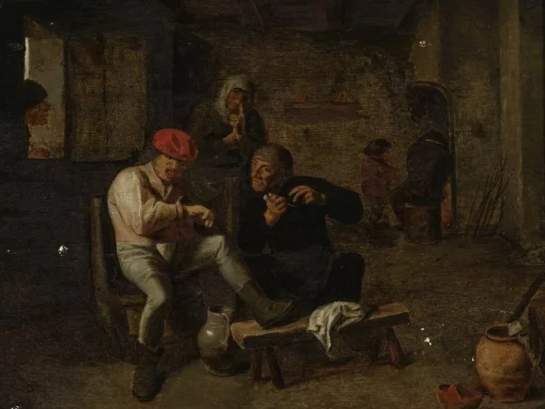 Adriaen Brouwer — Attribué à Adriaen Brouwer — Scène de taverne