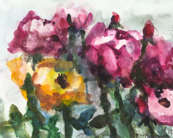 Klaus Fußmann — Nature morte aux fleurs