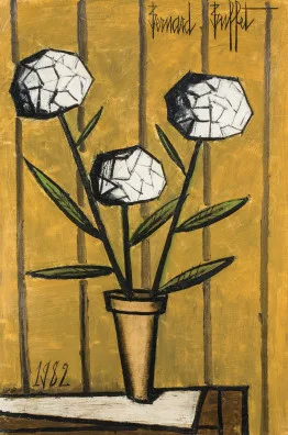 Bernard Buffet — Hortensias blancs, 1982