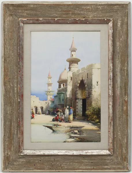 Noel Leaver — Scène de rue orientaliste