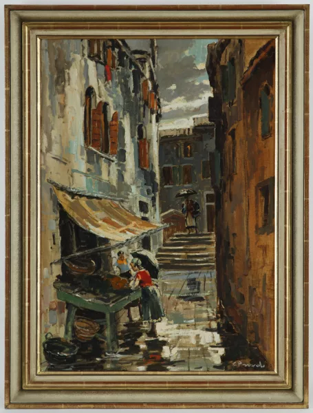 Cosimo Privato — Cosimo Privato (1899-1971), \\Marché à Venise\\,