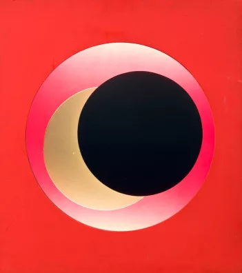 Geneviève Claisse — Red Relief Circle, 1970–75