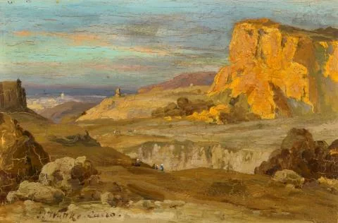 Carl Wuttke — Blick auf das Mokattam-Plateau bei Kairo