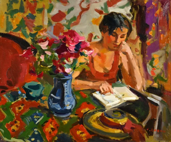 Pierre Cornu — Frau beim Lesen