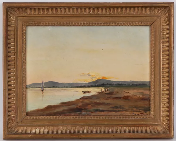 Joseph Meissonnier — Joseph Meissonnier (1864-1943), Bord de lac, huile