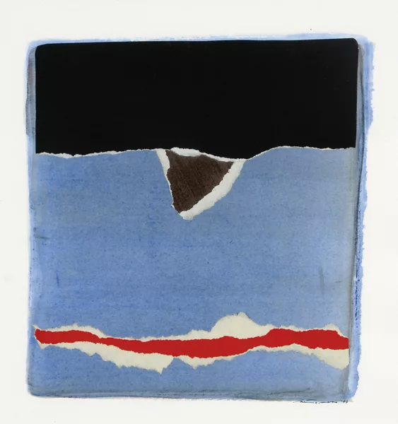 Giuseppe Santomaso — Ligne rouge, 1977