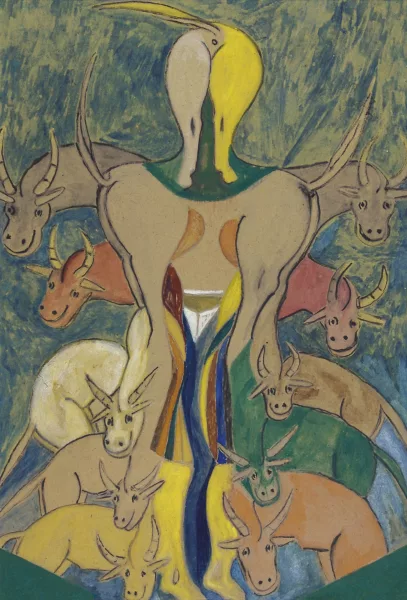 Sava Sekulić — Badende Kühe, 1972
