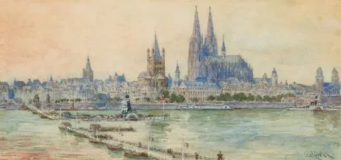 Carl Rüdell — Blick auf die Altstadt von Köln