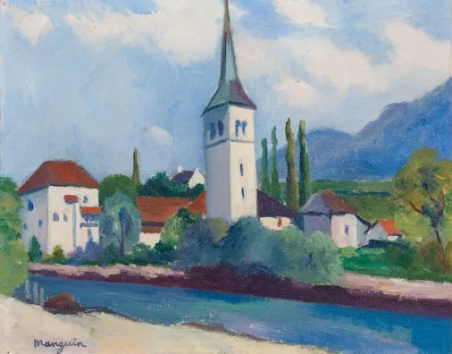 Henri Manguin — Le Château d'en bas, Broc, Suisse, 1910