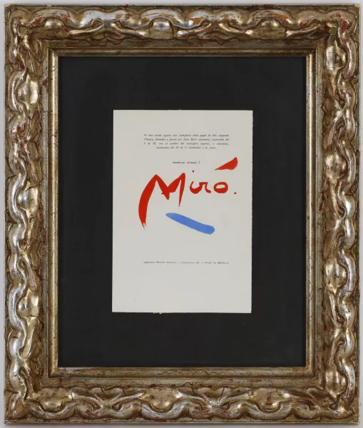 Joan Miró — Signature de l'artiste