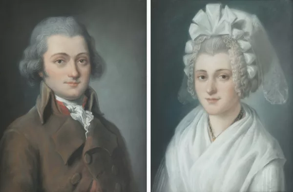 Joseph Petitot — Gegenstücke: Bildnisse eines Ehepaares