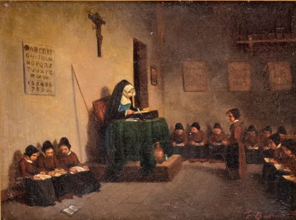 François Bonvin — La leçon