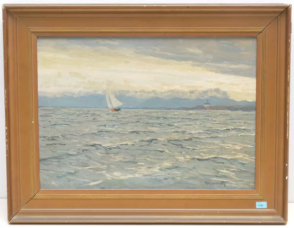 Carl Bössenroth — Seestück mit Segelschiff