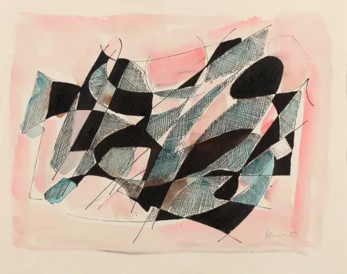 Victor Bauer — Abstrakte Komposition, 1953