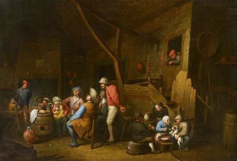 Victor Mahu — Bauern in einer Schänke
