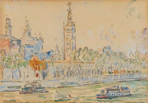 Paul Signac — Paris, les pavillons des nations à l'Exposition Universelle