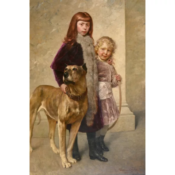 Ferdinand Keller — « Stefanie, Juli et Pascha ».