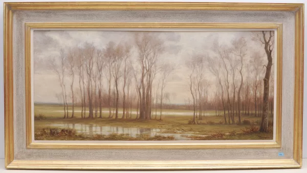 Peter Burnitz — Flusslandschaft mit Bäumen