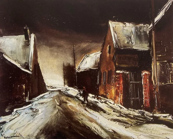Maurice de Vlaminck — Rue de village sous la neige