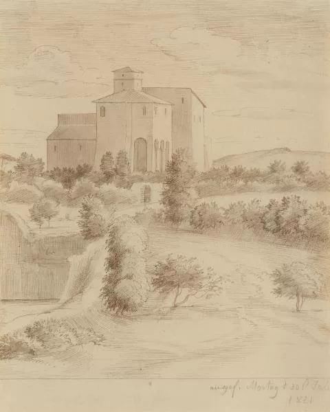Friedrich von Olivier — Ansicht eines Klosters bei Rom