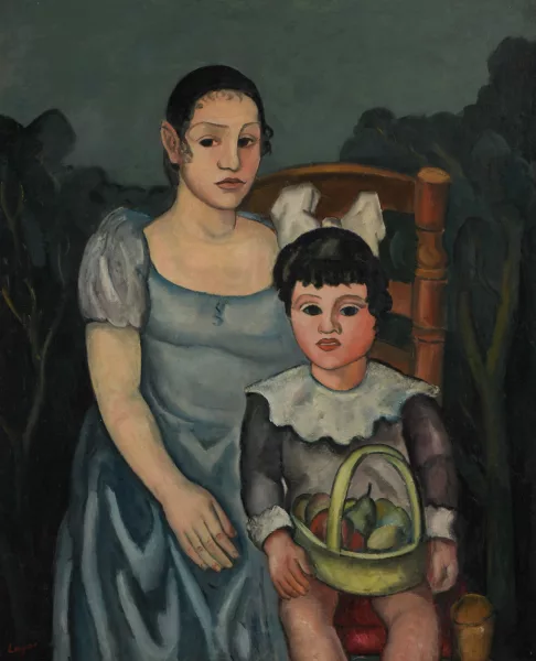 Celso Lagar — Portrait de jeune femme et enfant
