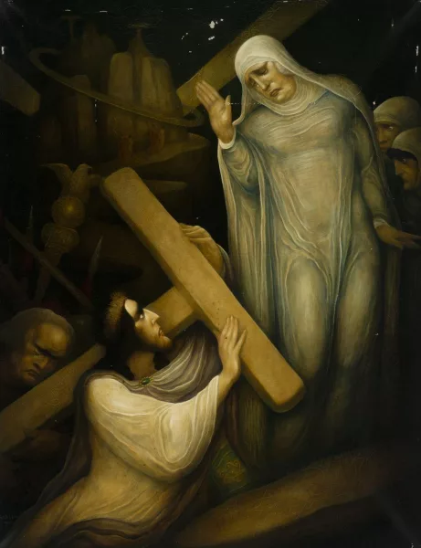 Léonard Sarluis — Le Christ rencontrant la Vierge Marie sur le chemin de croix