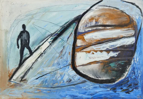 Patricio Cabrera — Composition abstraite et personnage