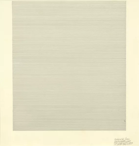 Sol LeWitt — Horizontal Lines Approximately Eight and a Half Inches Long, 1971