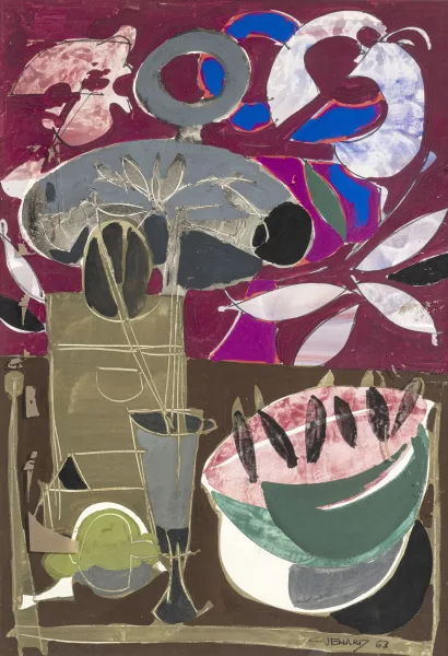 Claude Venard — Nature morte à la pastèque