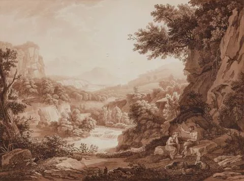 Albert Christoph Dies — Südliche Landschaft mit Satyr und einer Schäferin