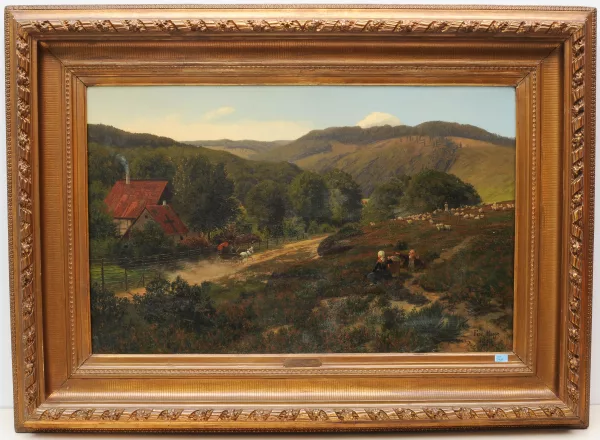 Ferdinand Hoppe — und Camphausen, Wilhelm (1818 Düsseldorf 1885) Hügelige Landschaft