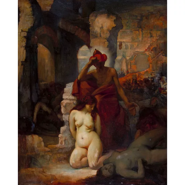 Jules-Gustave Besson — Scena biblica con nudo femminile