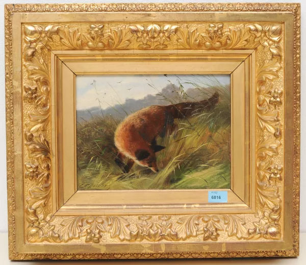 Carl Friedrich Deiker — Fuchs schleicht durch das Gras