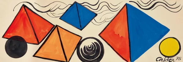 Alexander Calder — Untitled (Pyramides and Discs), 1975