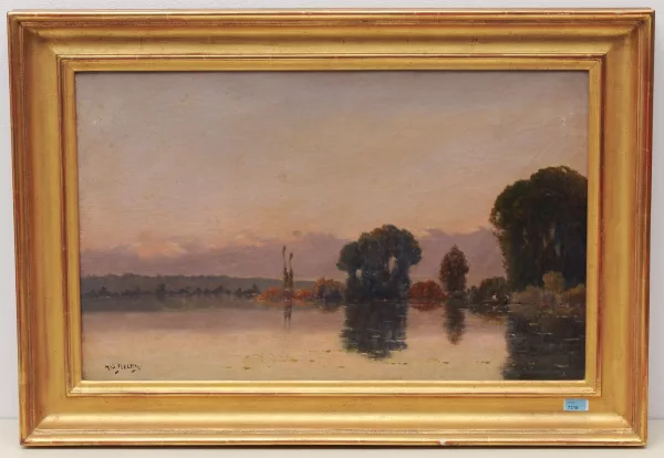 Jacques-Henry Delpy — Abendstimmung am Fluss