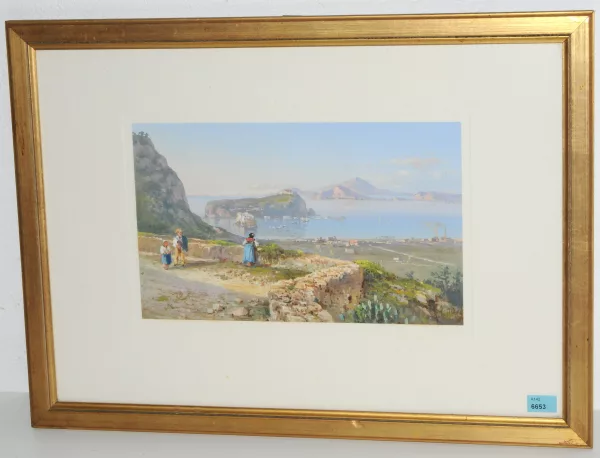 Guglielmo Giusti — Vue de Posillipo sur Nisida