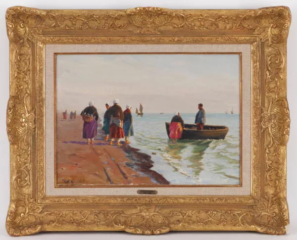Charles Roussel — Pêcheurs sur la plage,