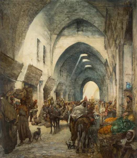 Albert Janesch — Basar von Aleppo
