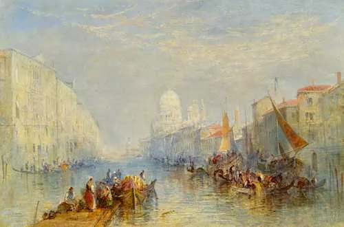 David Roberts — View over the Grand Canal towards Santa Maria della Salute. 1852.