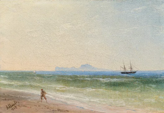 Ivan Aïvazovski — Strand mit Fischer vor Capri, 1892