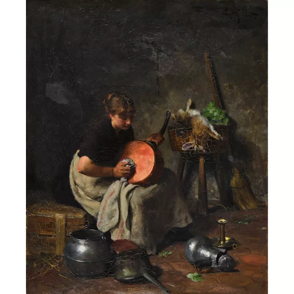 Victor Gilbert — Servante dans la cuisine