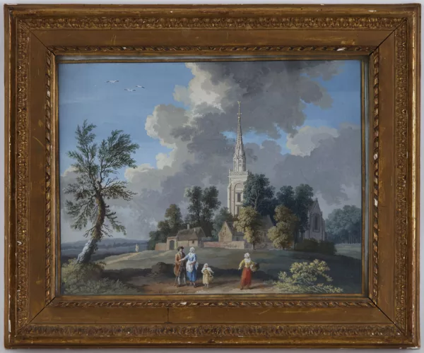 Jakob Philipp Hackert — La chapelle Abbeville, paysage animé