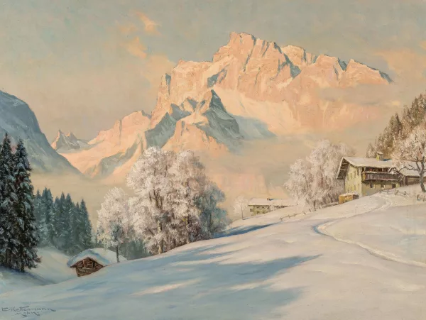 Erwin Kettemann — Raureifmorgen bei Berchtesgaden mit Hochkalter