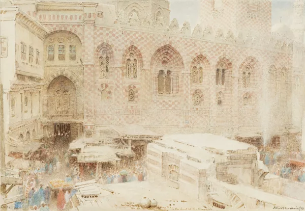 Albert Goodwin — Cairo in the dust of the Bazaar