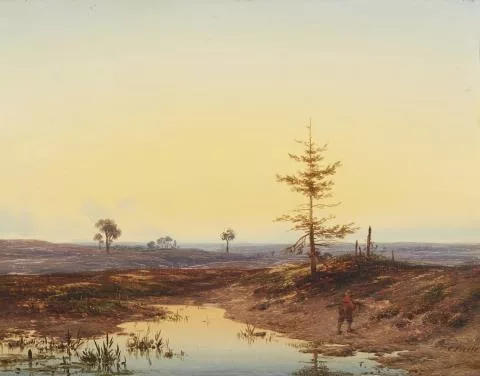 Cornelis Lieste — Heidelandschaft in Abendstimmung
