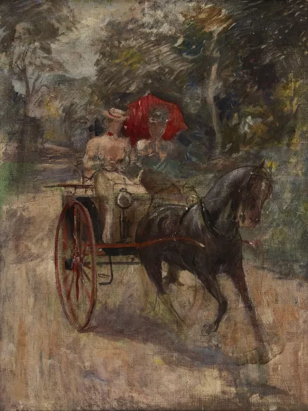 Georges Lemmen — Attribué à Georges Lemmen — Deux femmes en calèche