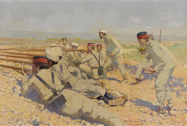 Alberto Pla Rubió — Soldaten im Gefecht